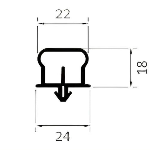 Portiso commercial door gasket - Absolute Coldroom