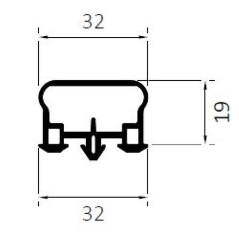 Portiso Industrial hinged door gasket - Absolute Coldroom