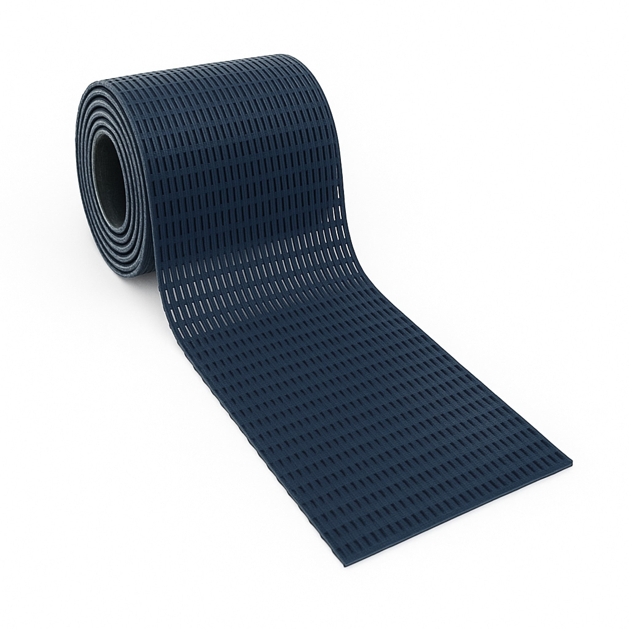 Black Vynagrip freezer floor matting on white background