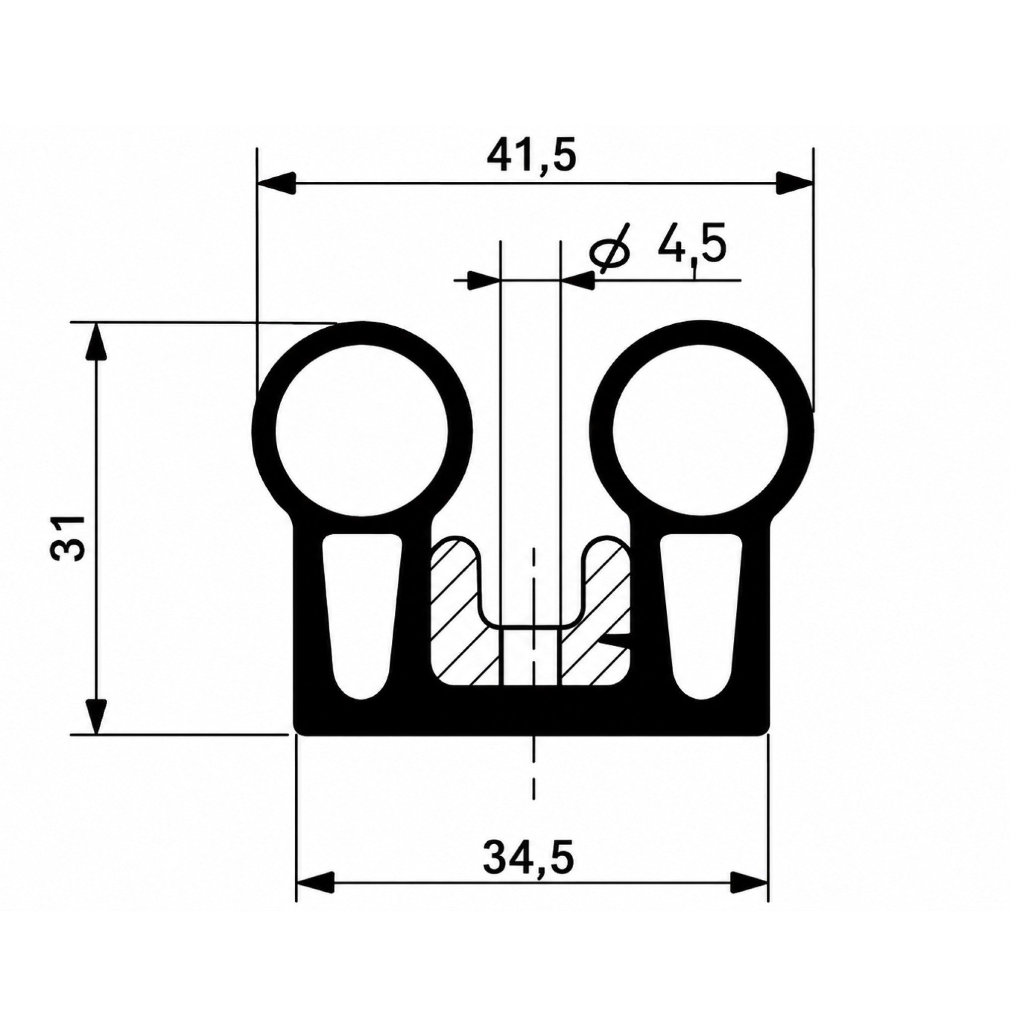 Fermod 4451 Cold Room Sliding Door Gasket - 10m - Absolute Coldroom