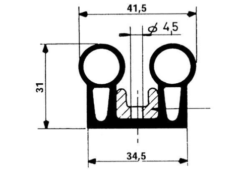 Fermod 4451 Cold Room Sliding Door Gasket - 10m - Absolute Coldroom