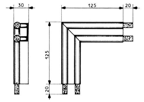 Fermod 4453 Corner Section to Suit 4451 Gasket - Absolute Coldroom