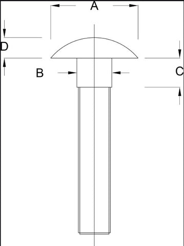Nylon Panel Bolt Set M12 - Pack of 10 - Absolute Coldroom