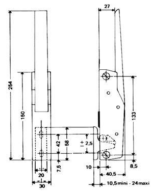 Fermod 795/CP Cold Room Door Handle - Absolute Coldroom