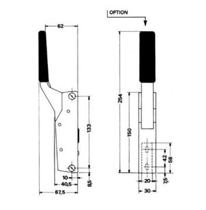 Fermod 796 Chrome Cold Room Handle - Absolute Coldroom