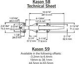 KASON 58 Handle - Cold Room Radial Latch - Absolute Coldroom