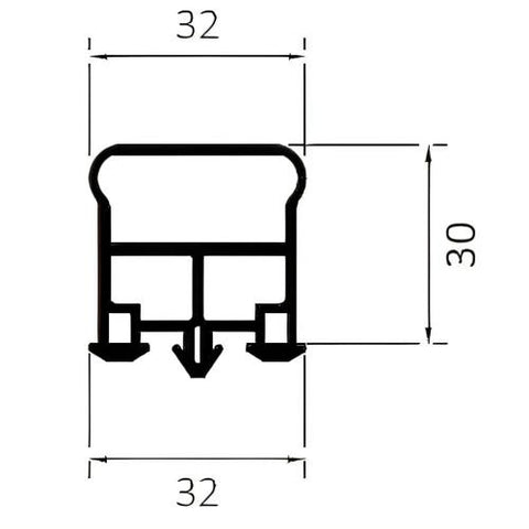 Portiso Sliding Door Gasket 