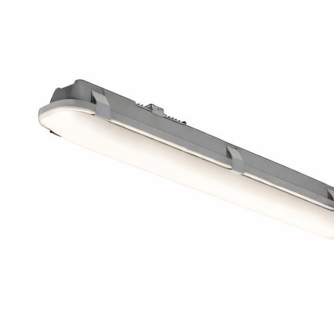 LED linear light fixture on a white background