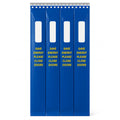 Blue energy-saving door sign with text 'Save Energy Please Close Doors' on a white background