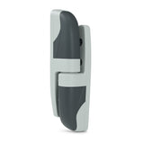 Fermod 1573 hinge in light and dark grey on white background.