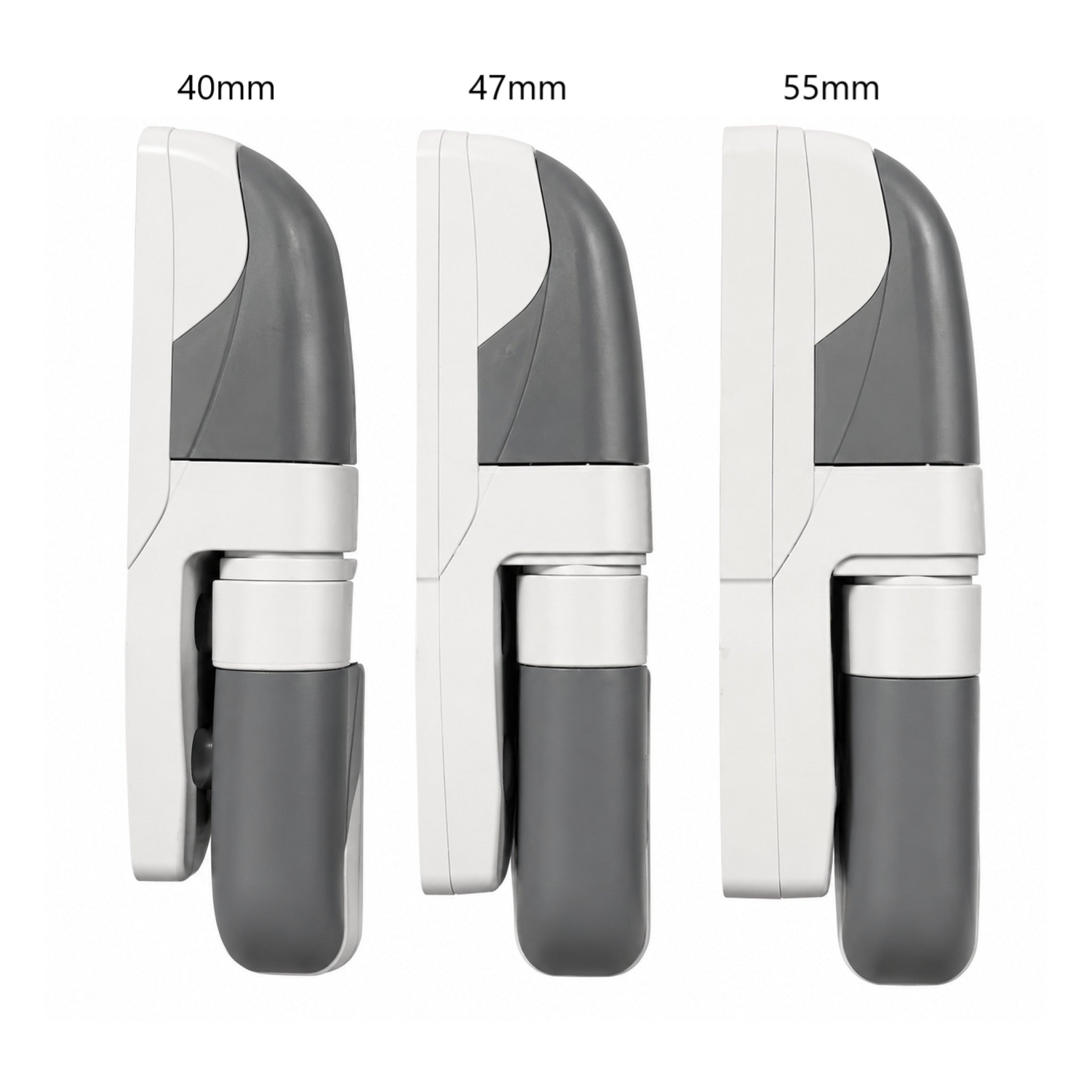 Fermod 1573 hinges displaying different offsets, 40mm-47mm-55mm