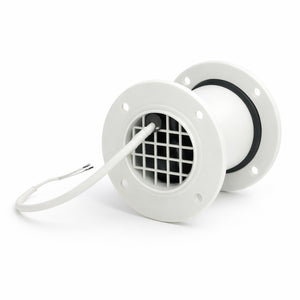Fermod 2220 Pressure Relief Valve in white PVC and electrical cable - Absolute Coldroom