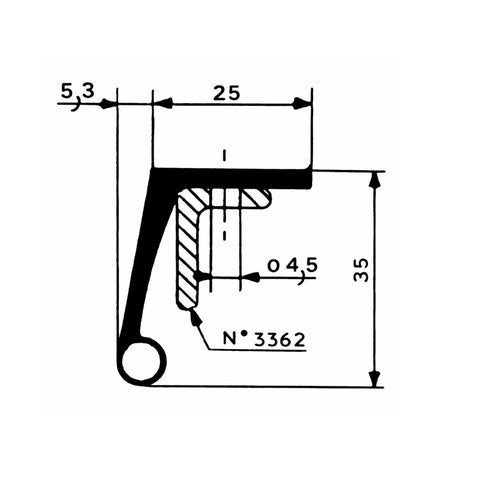Fermod 250 Sweeper Gasket and Retainer - 2m - Absolute Coldroom