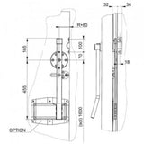 Fermod 7530 internal sliding door handle drawing - Absolute Coldroom