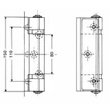 Fermod 363 hinge drawing