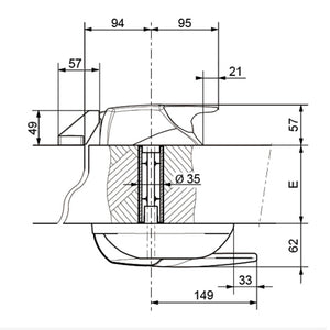 Fermod 431 technical line drawing