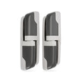 A pair of Fermod 471HP Rising Cold Room Door Hinge in light and dark grey composite 
