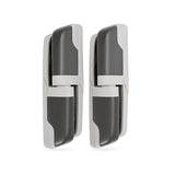 A pair of Fermod 471HP Rising Cold Room Door Hinge in light and dark grey composite - Absolute Coldroom