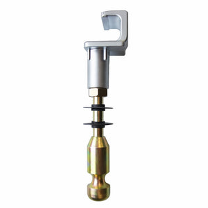 A Fermod sliding door lock hook, metal, sliding door lock component.