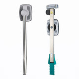 Fermod 6200 sliding coldroom door handles with grey and green components