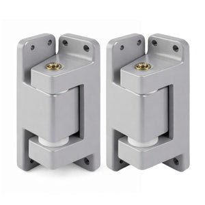 Pair of fermod 746 hinges in enamel grey. White washers and Brass coloured pin