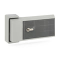 Fermod 921 Locking Coldroom handle two tone grey composite with lock on white background