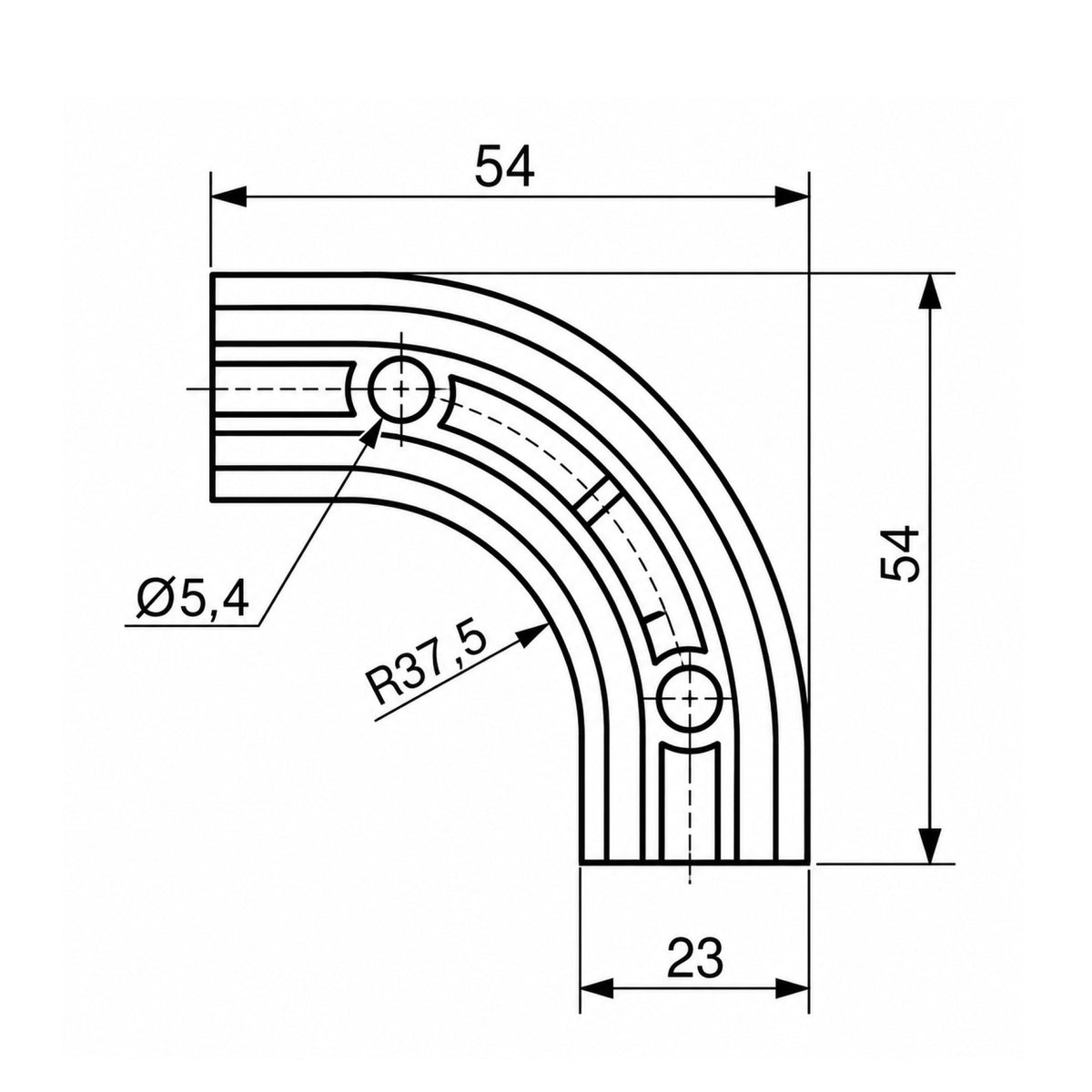 Fermod 2313 Corner Retainer - 8511 or 2311 Gasket - Absolute Coldroom