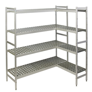 Fermod fermostock 6611 aluminium shelving - 4 tier L-shaped bay