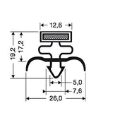 Foster Coldstores Magnetic Door Seal Gasket with dimensions