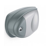 Gray and silver door handle on a white background. Intertecnica 5325 Cold Room Handle - Absolute Coldroom
