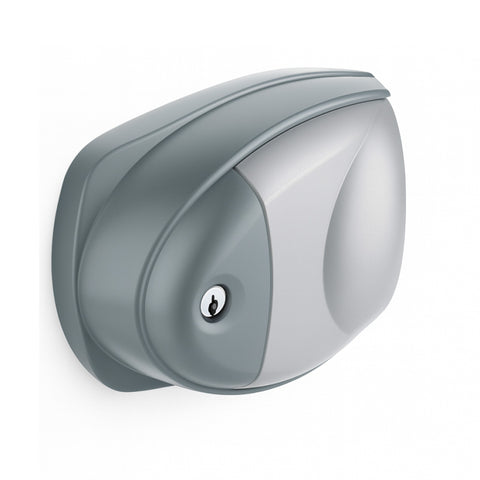 Gray and silver door handle on a white background. Intertecnica 5325 Cold Room Handle - Absolute Coldroom
