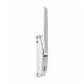 Chrome door handle on a white background