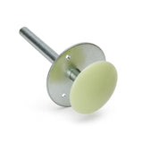 Kason 481 push handle in silver and off-white push button