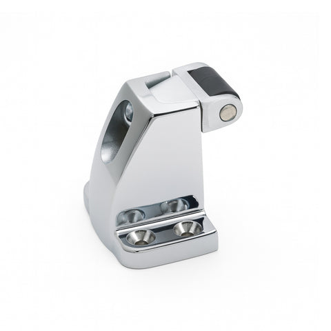 Chrome metal bracket on a white background. Kason 56 chrome strike - absolute coldroom
