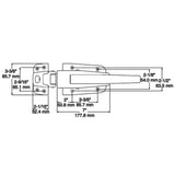 Kason 56 coldroom handle technical drawing