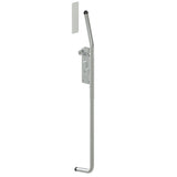 Metal grab bar with bracket on a white background