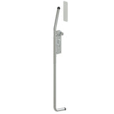 Metal grab bar with bracket on a white background