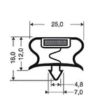 Magnetic Door Gasket Seal with dimensions | Absolute Coldroom