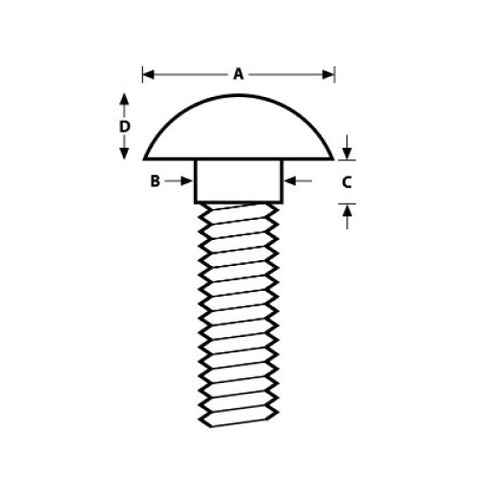 Nylon Panel Bolt Set M12 - Pack of 4 - Absolute Coldroom