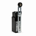 Limit switch with adjustable roller in black and silver.
