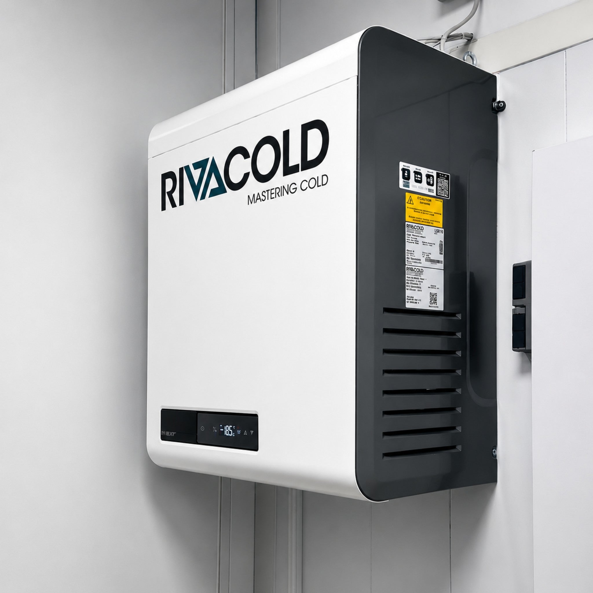 Rivacold refrigeration unit mounted on a wall