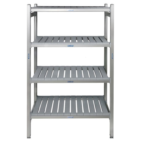 Eko-Fit Aluminium Coldroom Shelving with grey composite shelves - Absolute Coldroom