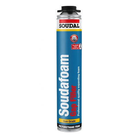Soudafoam Gap Filler can with Soudal branding on a white background