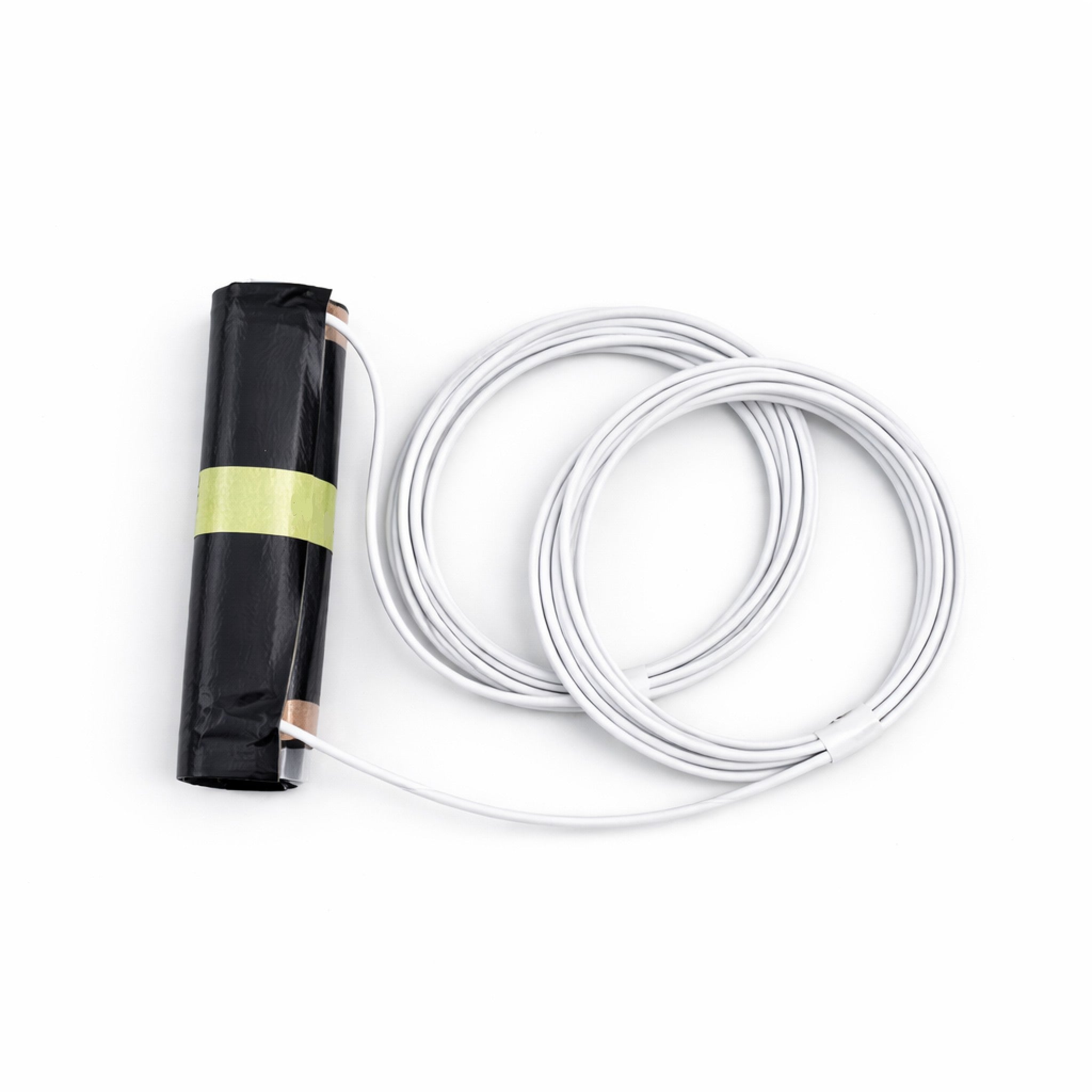 Black coiled Thermal Dynamics Foil Threshold Heater with white tails - Absolute Coldroom