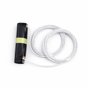 Black coiled Thermal Dynamics Foil Threshold Heater with white tails - Absolute Coldroom