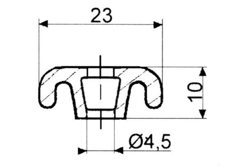 Fermod 3312 Retaining Strip - 2.5m to suit 8511 and 2311 Gasket
