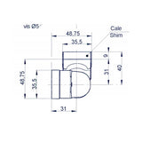 Fermod 471 hinge technical drawing 