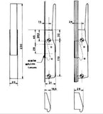 Fermod 571 Locking Edgemount Handle - Absolute Coldroom