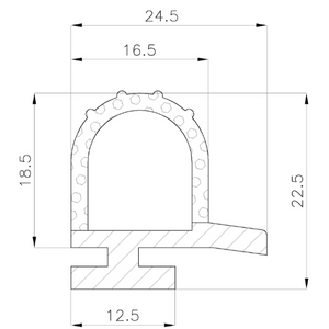 MTH Cold Room Door Gasket Small - 17m Roll - Absolute Coldroom