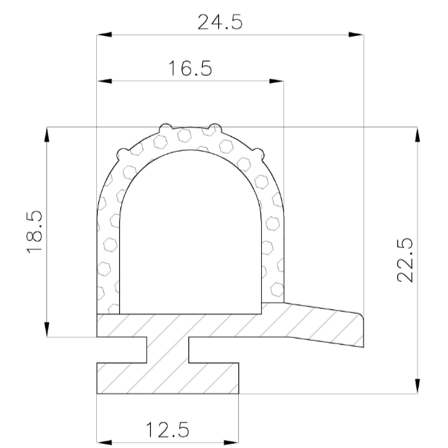 MTH Cold Room Door Gasket Small - 17m Roll - Absolute Coldroom